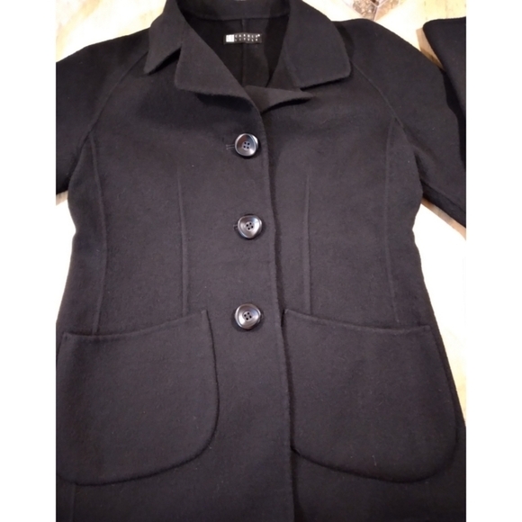 Carole Little black 100% wool handmade jacket XS - Picture 9 of 13